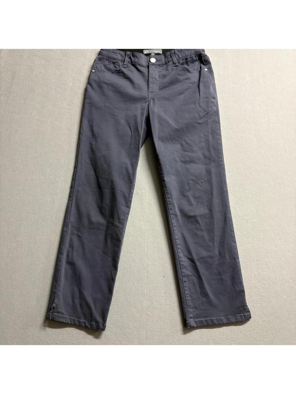 Wit & Wisdom Ab-solution Straight Leg Pants Womens 4 Gray Stretch Cotton Blend